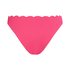 Scallop High-Leg Bikini Bottoms, Pink