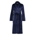 Leaves Fleece Bathrobe, Blue