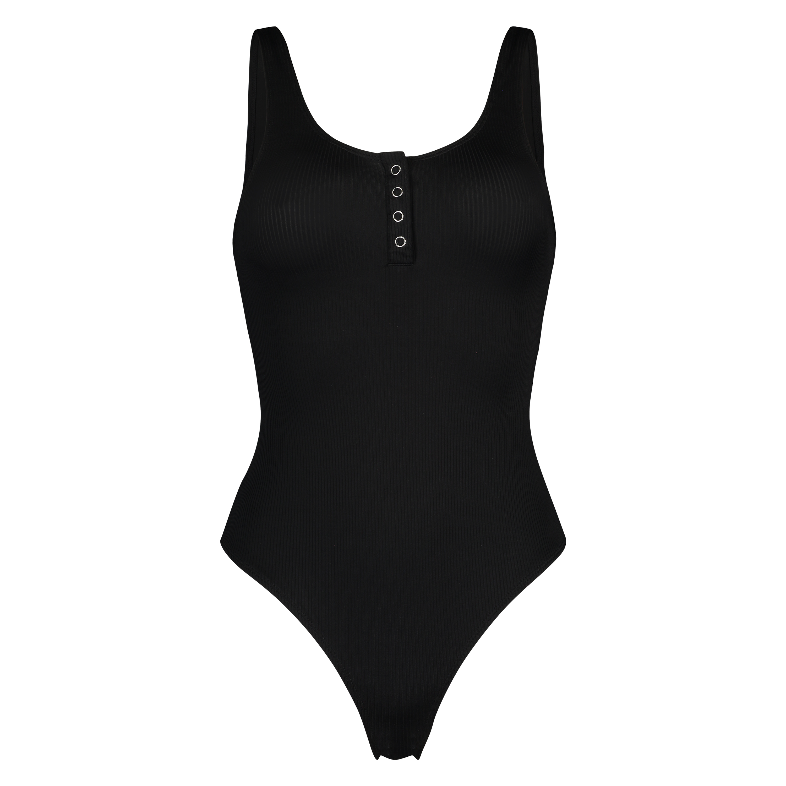Singlet Ribbed Body, Black, main