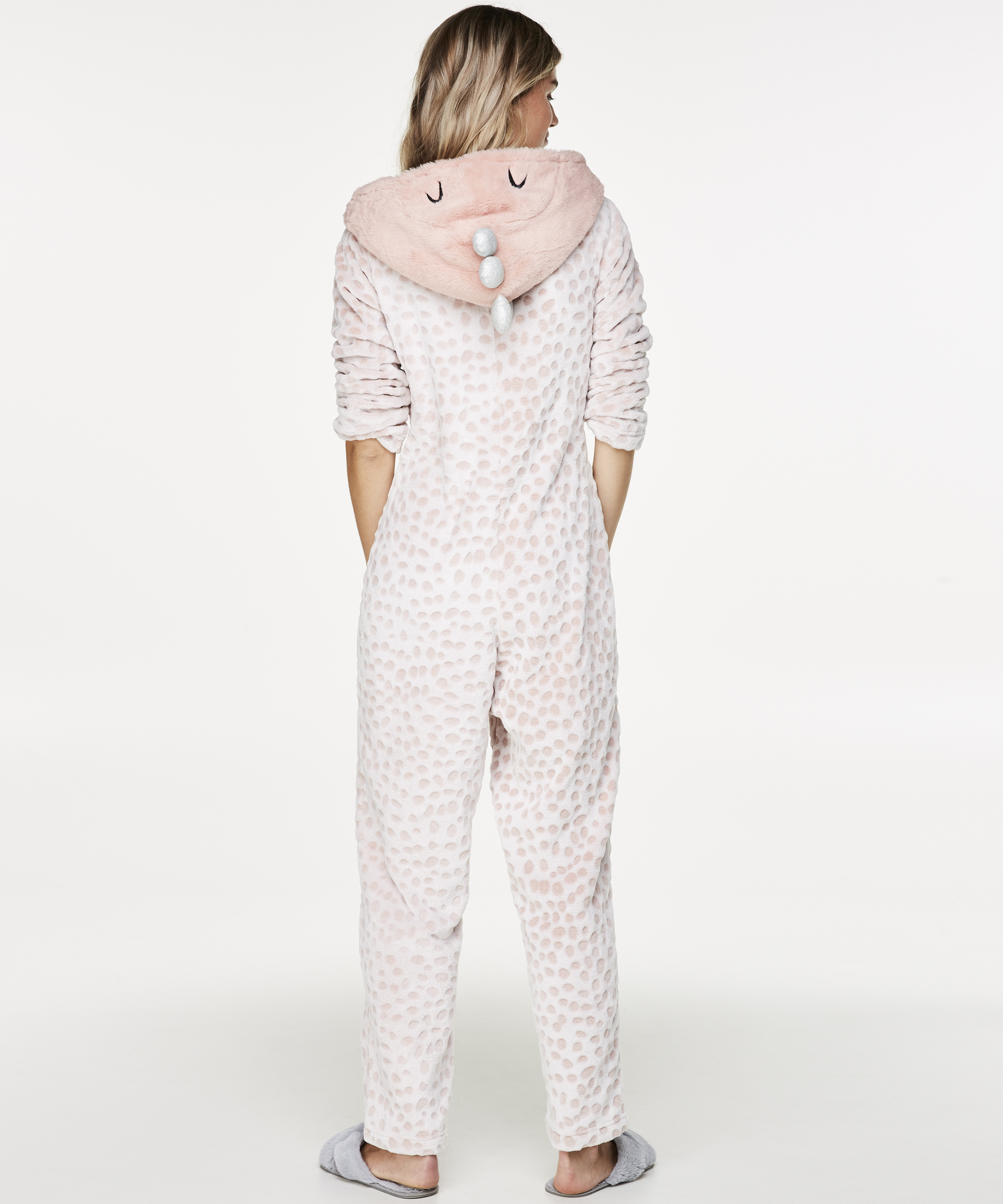 Novelty Fleece Onesie, Pink, main
