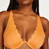 Scallop Non-Padded Underwired Bikini Top, Orange