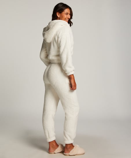 Snuggle Fleece Joggers, White