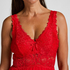 Nora Lace Slip Dress, Red