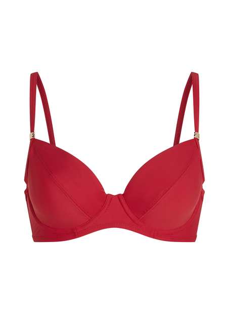 Luna Bikini Top, Red