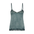 Velours Lace Cami Top, Green