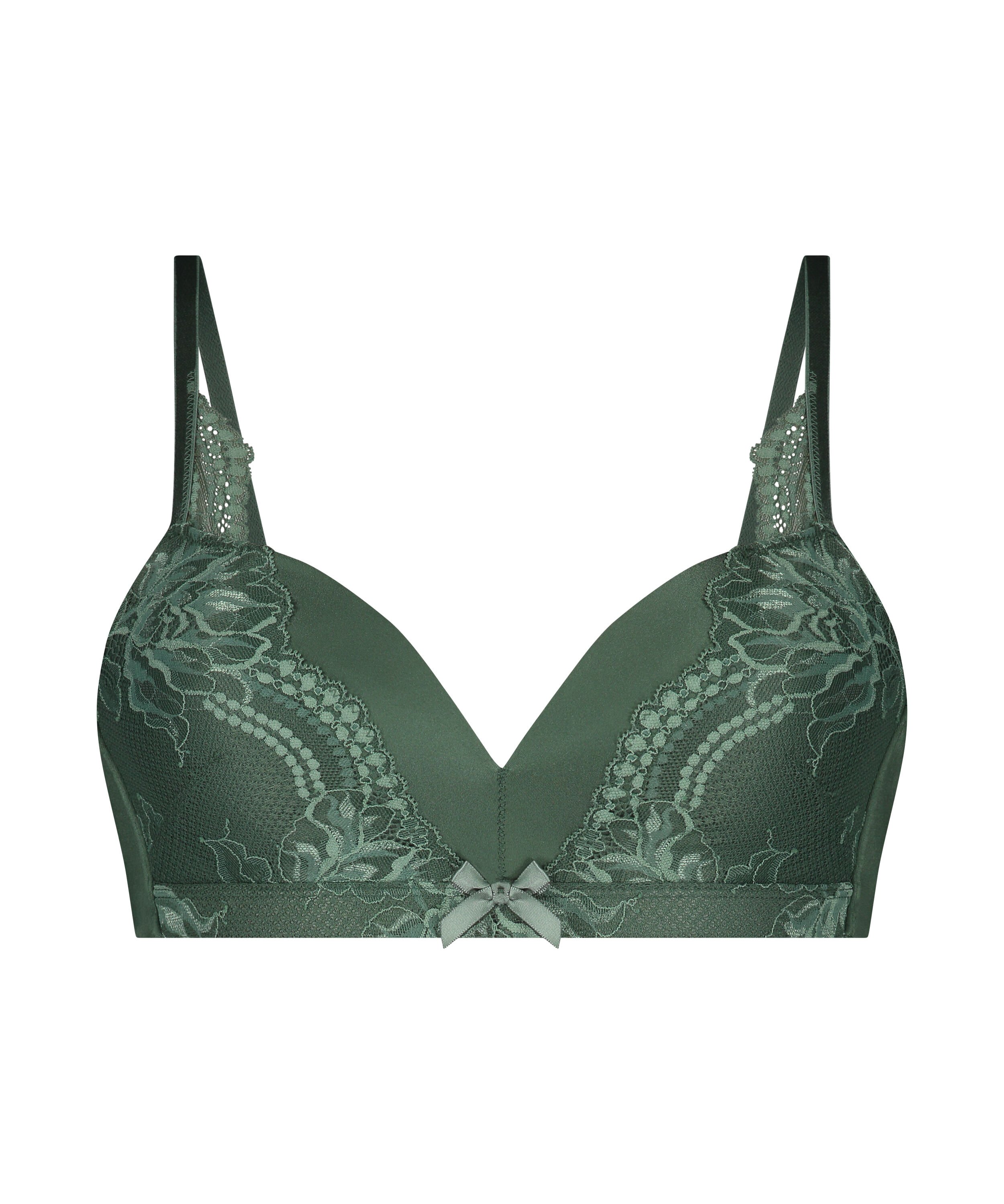 Lycke Padded Non-Wired Bra, Green