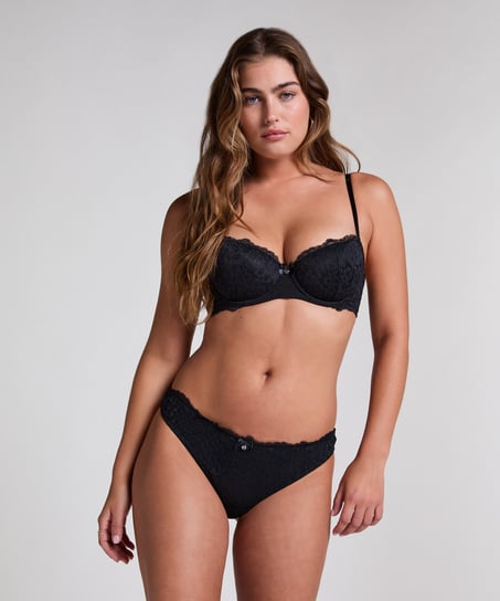 Marine Padded Underwired Bra, Black