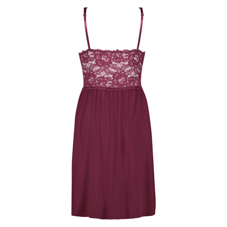 Nora Lace Slip Dress, Purple