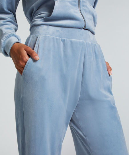 Petite Velours Pyjama Bottoms, Blue