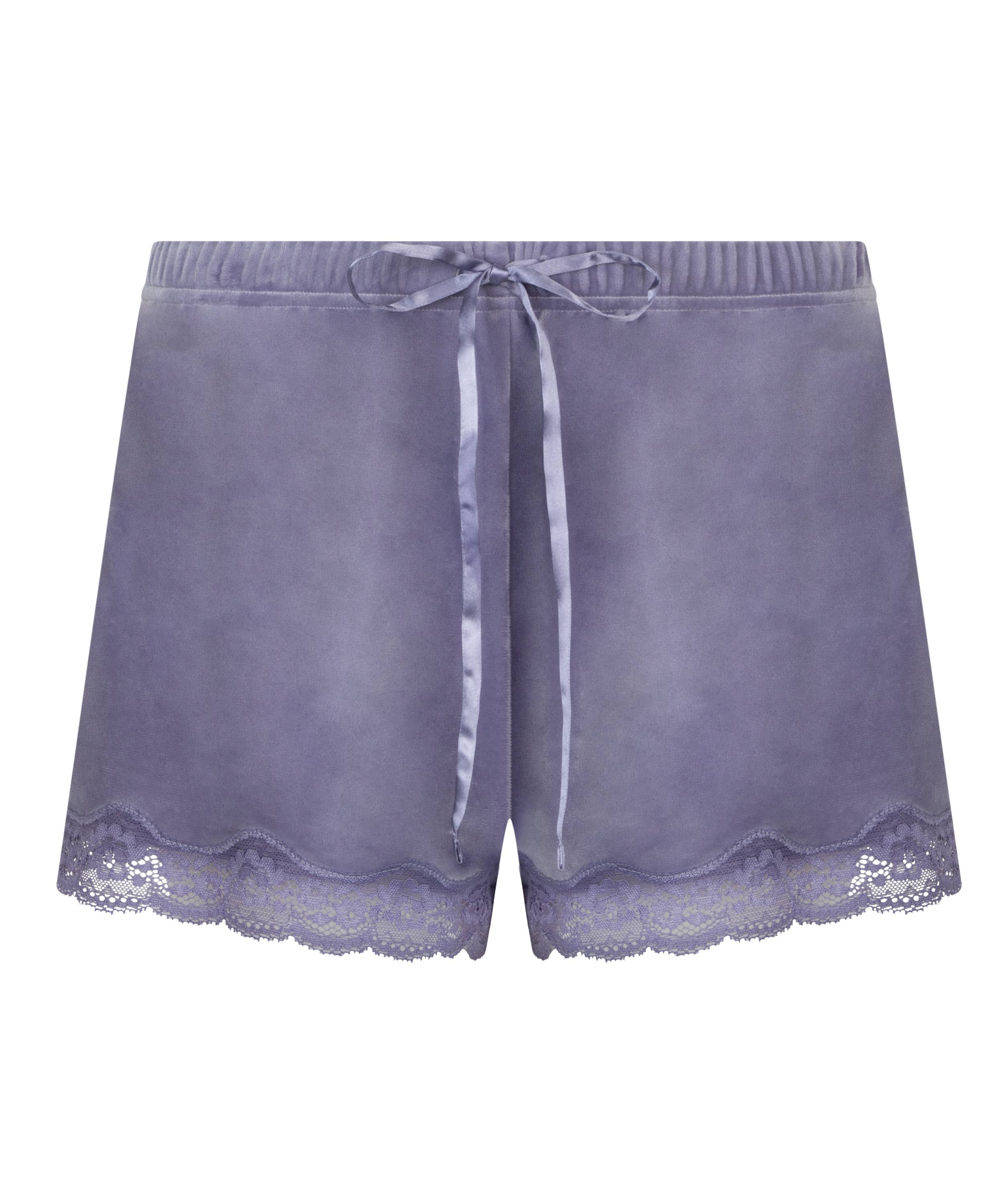 Velvet lace shorts, Purple, main