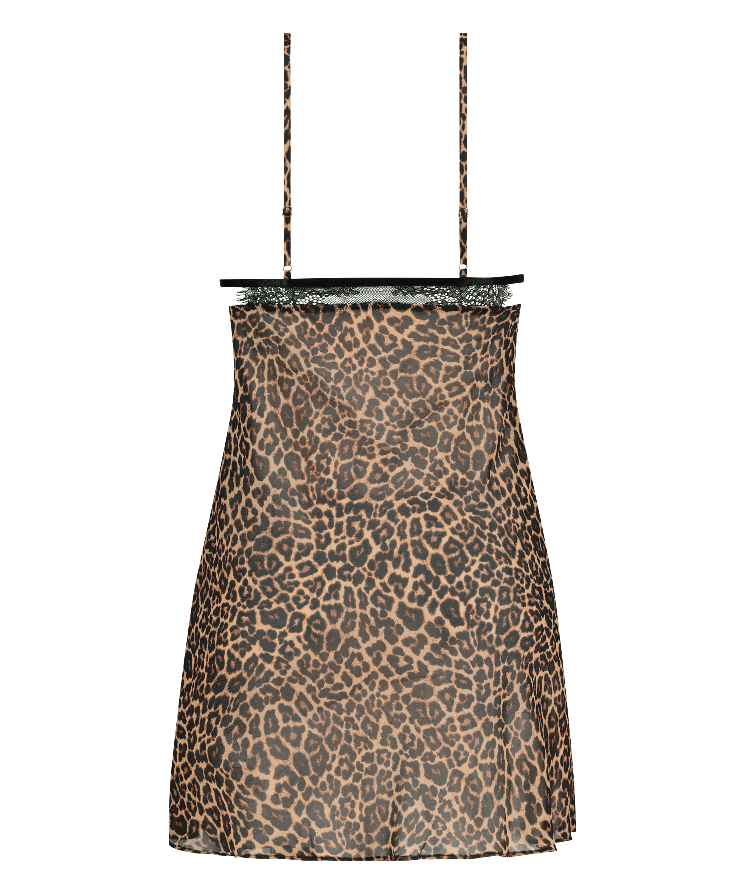 Holly Chiffon Slip Dress, Black, main