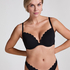 Scallop push-up underwired bikini top Cup A - E, Black