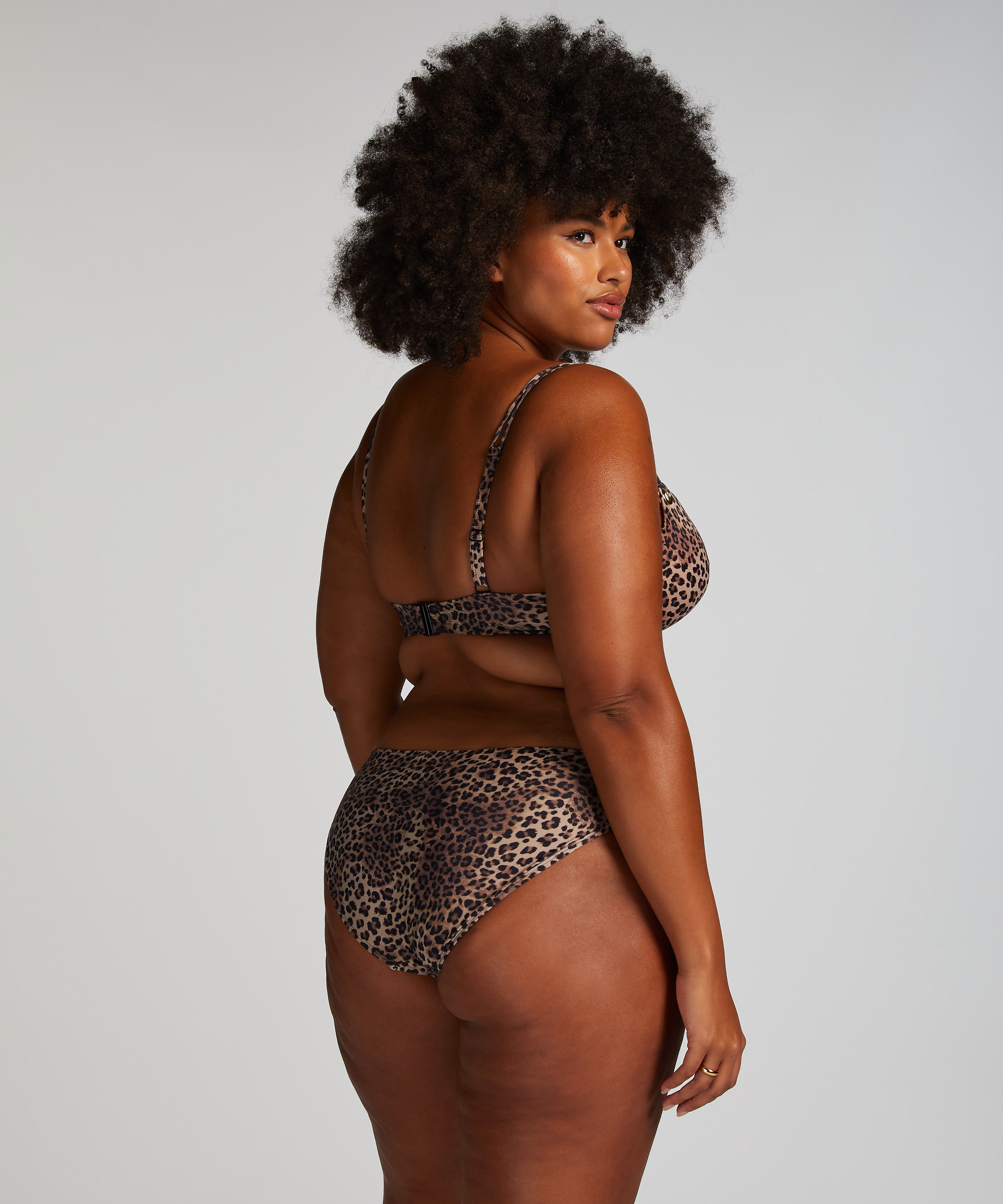 Cannes Push-Up Bikini Top, Brown, main