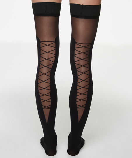Corsetry 5D Overknee Hold-Ups, Black