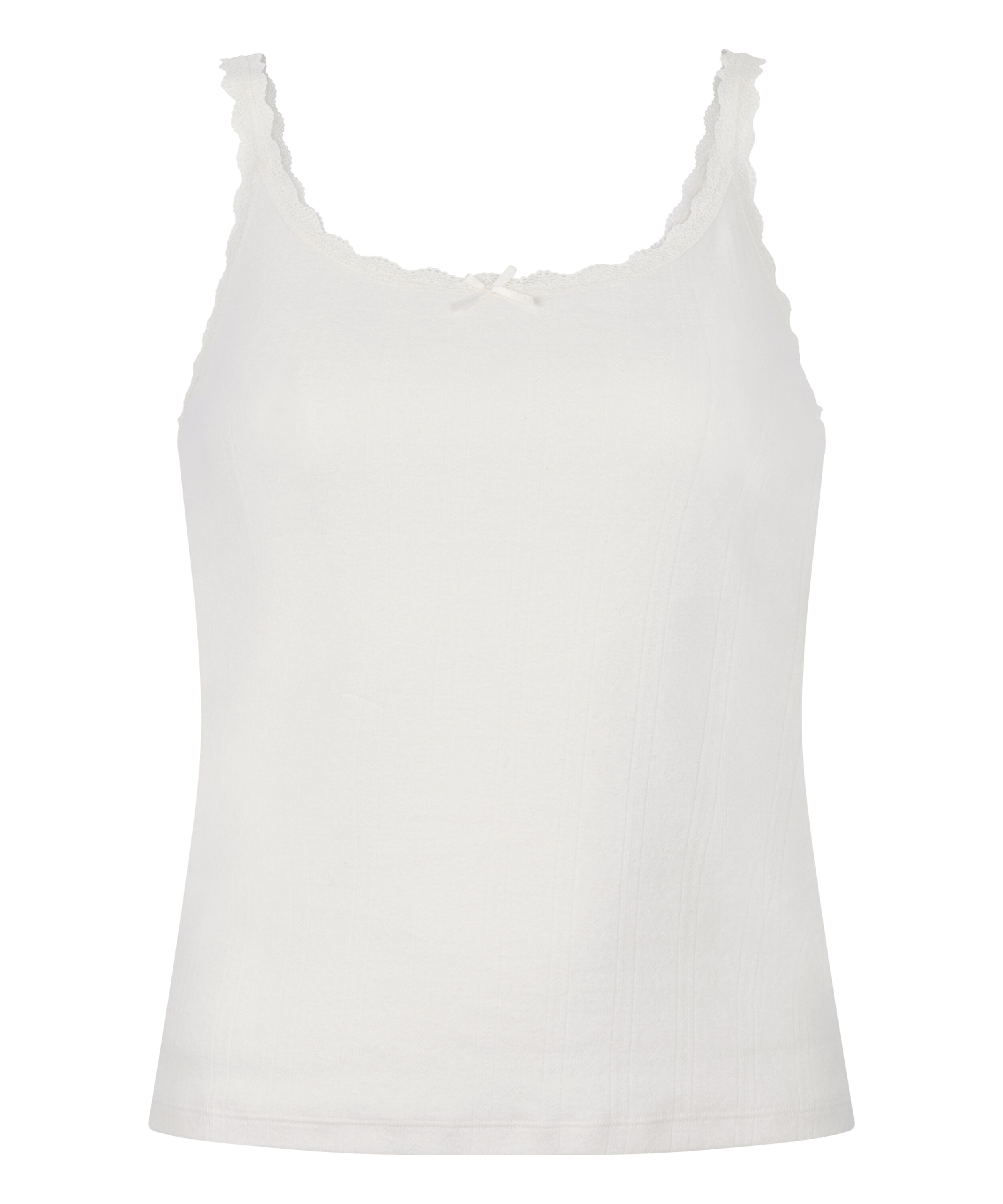Pointelle Singlet, White