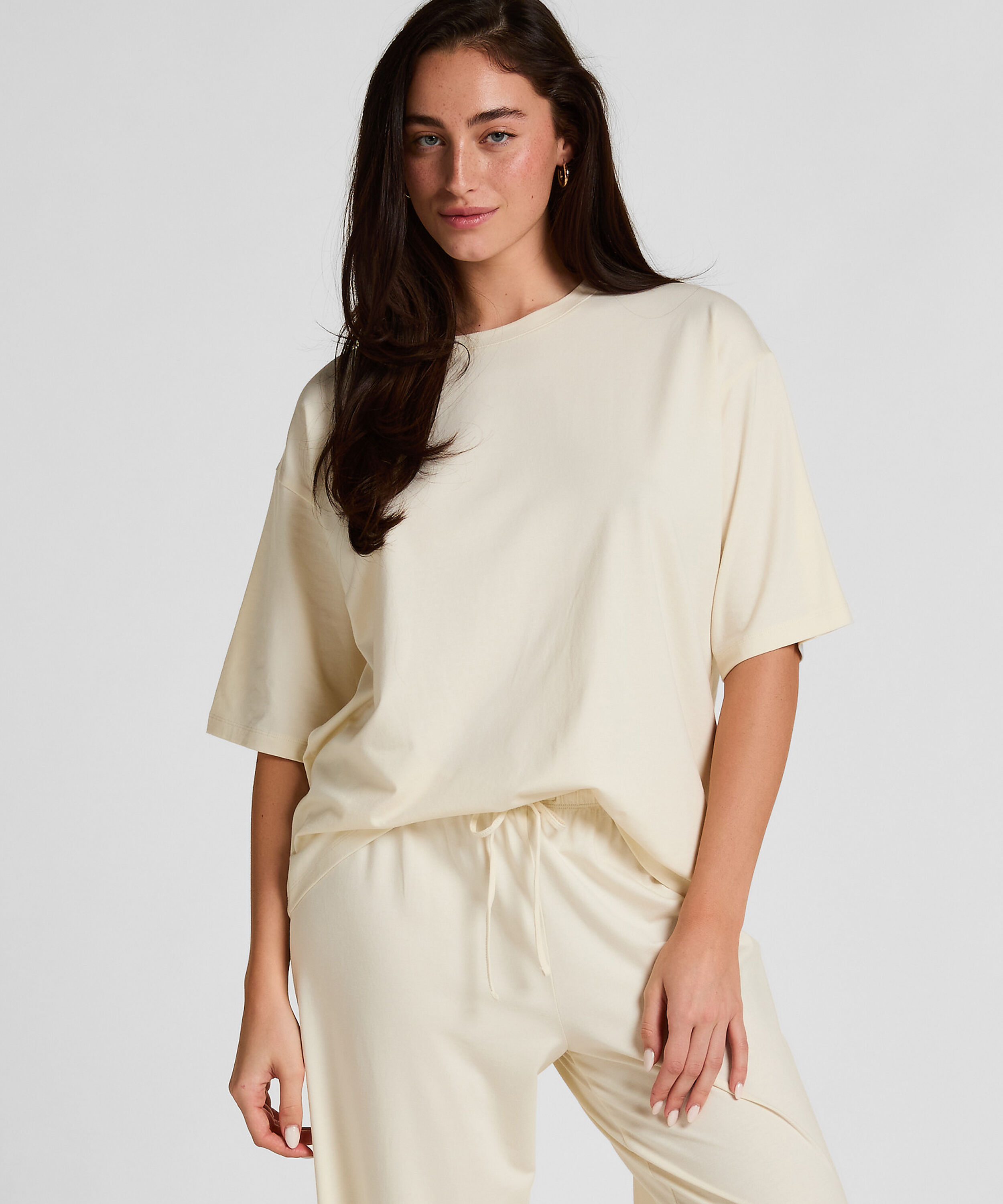 Pyjama Top Loose, White Pyjama Top Loose, White