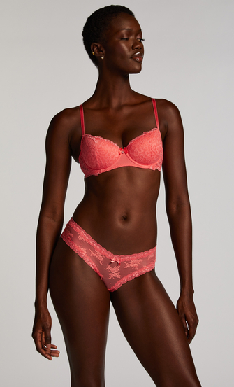 V-shape Mesh Brazilian, Pink