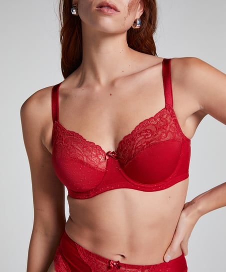 Sophie Non-Padded Underwired Bra, Red