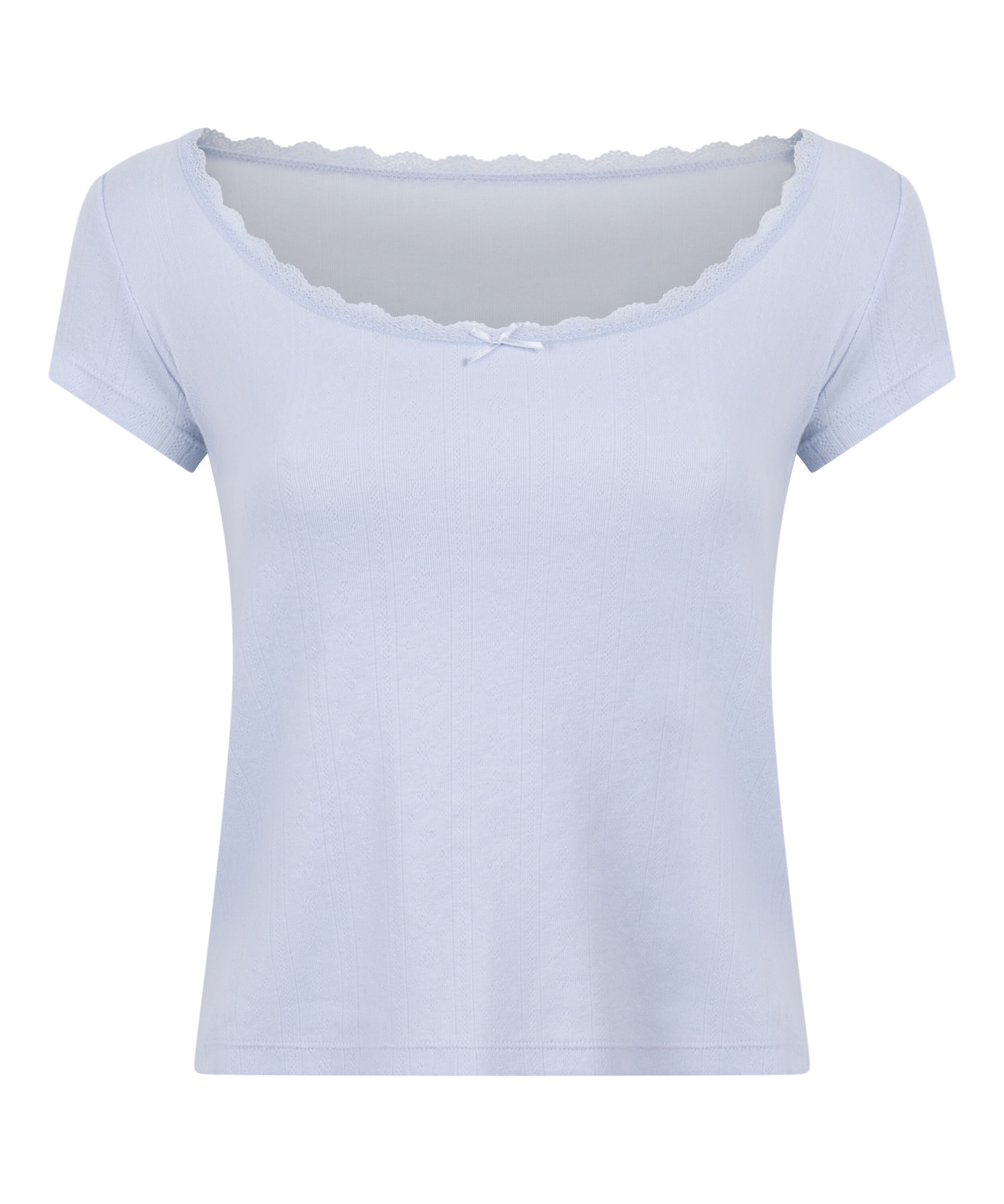 Pointelle Top, Blue