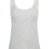 Ribbed Lace Singlet, Beige