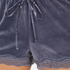 Velvet lace shorts, Grey
