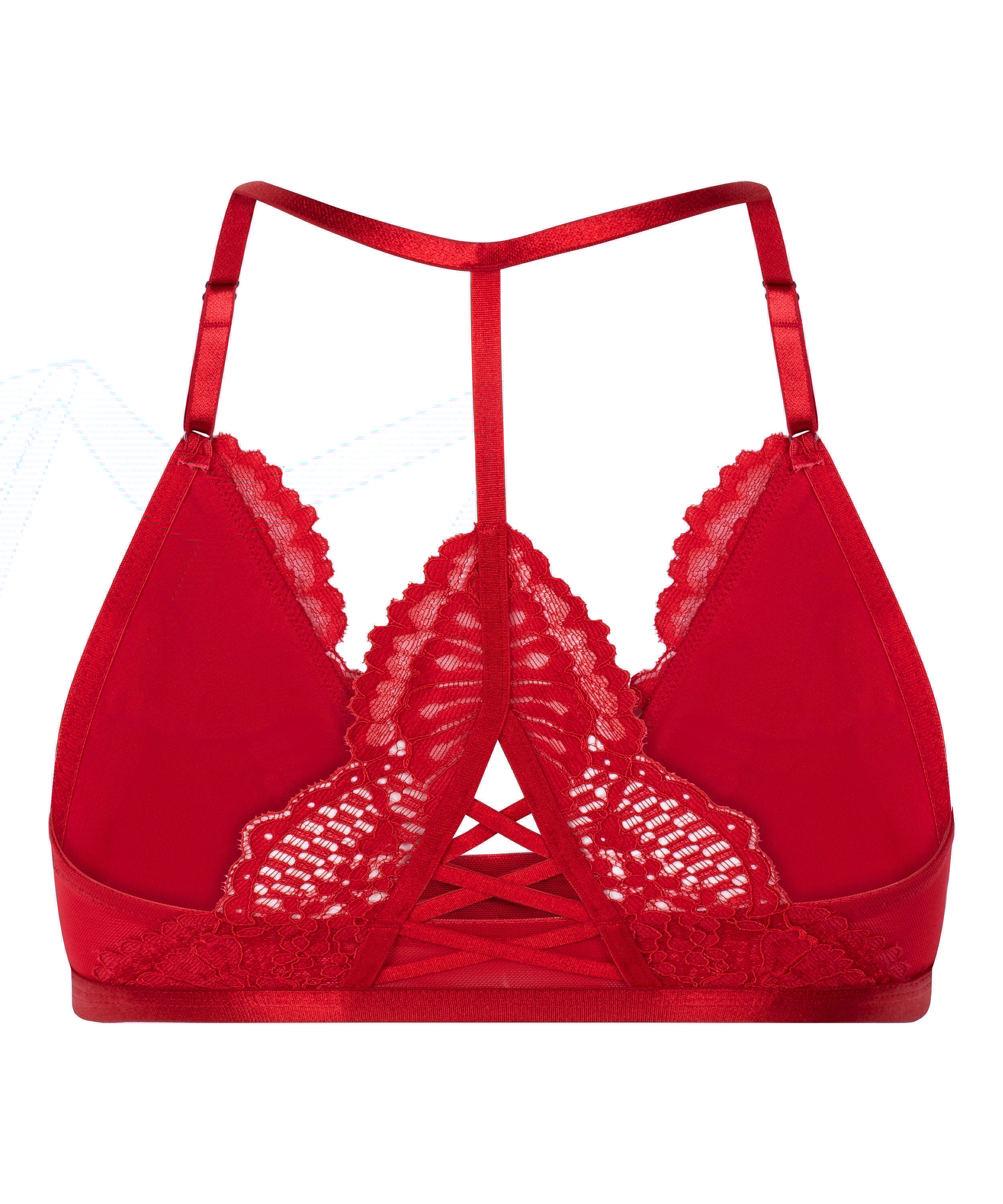 Whitney Triangle Bralette, Red, main