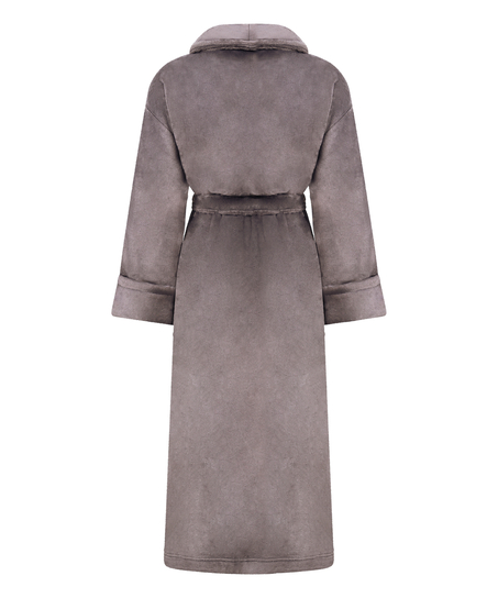 Soft Fleece Bathrobe, Grey