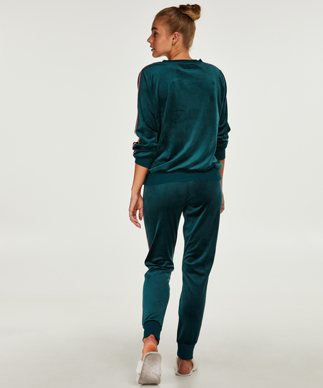 Striped Velvet Top, Green