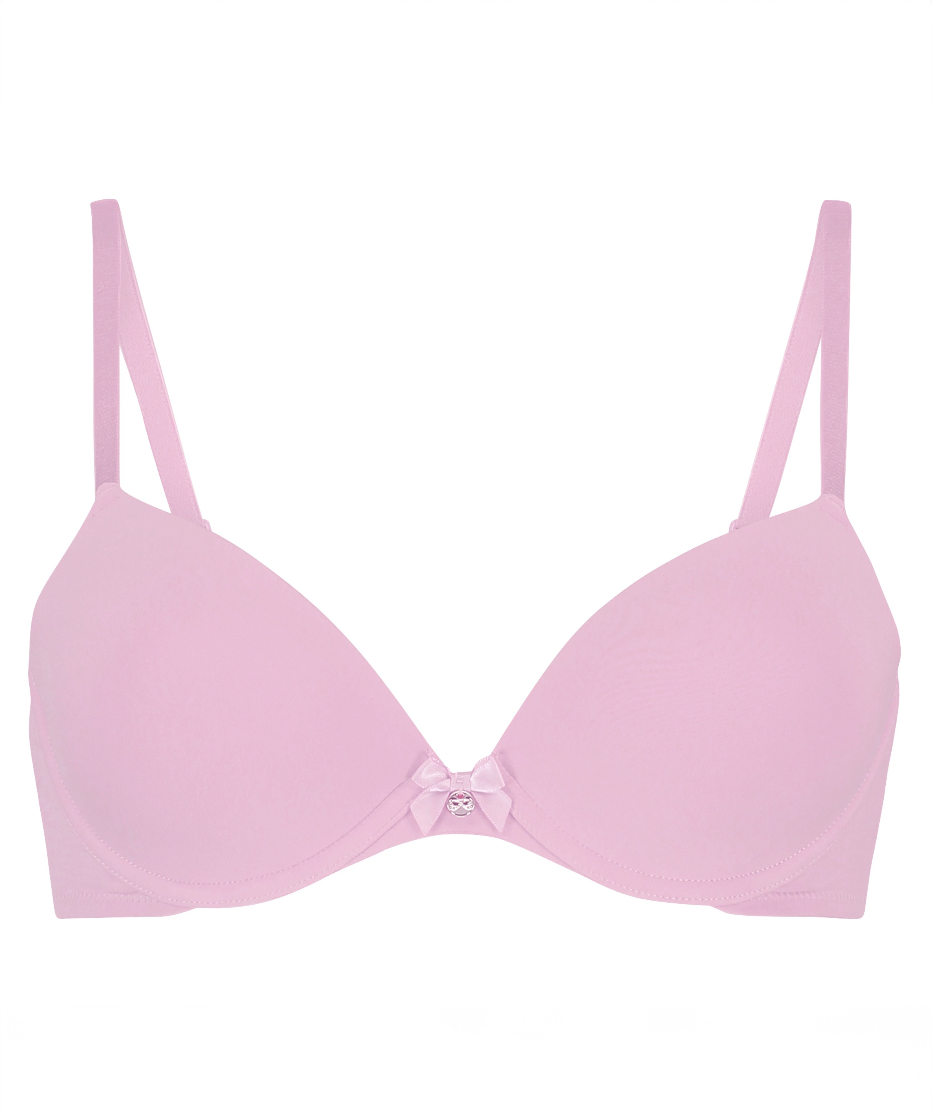 Plunge Padded Underwired Bra, Pink, main