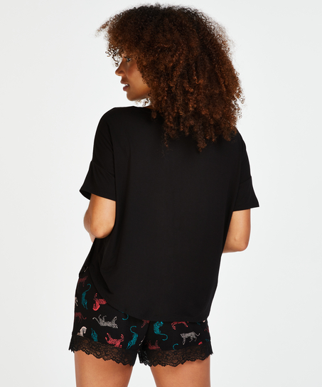 Short pyjama set, Black