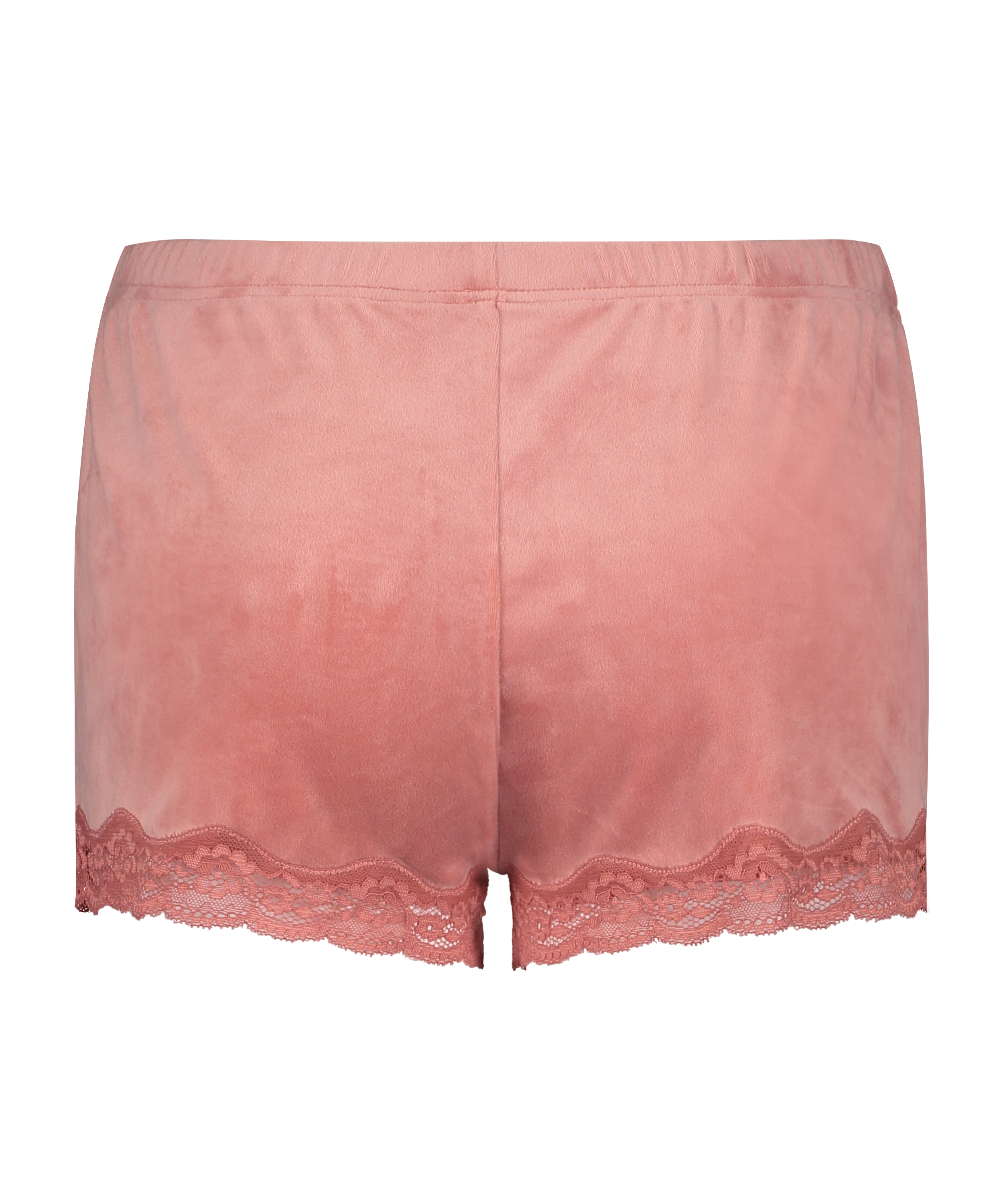Velvet lace shorts, Pink, main