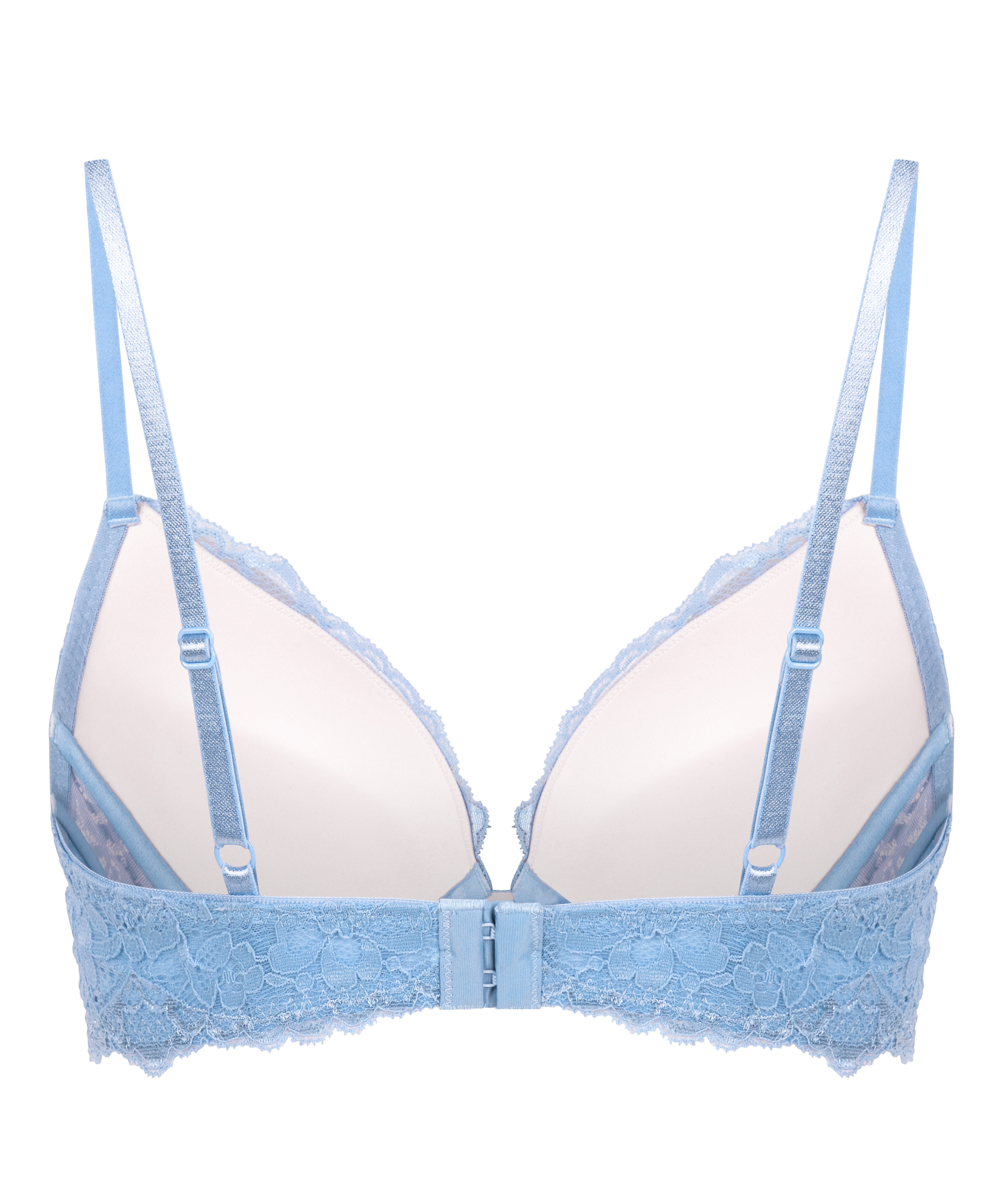 Marine Padded Underwired Push-Up Bra, Blue, main