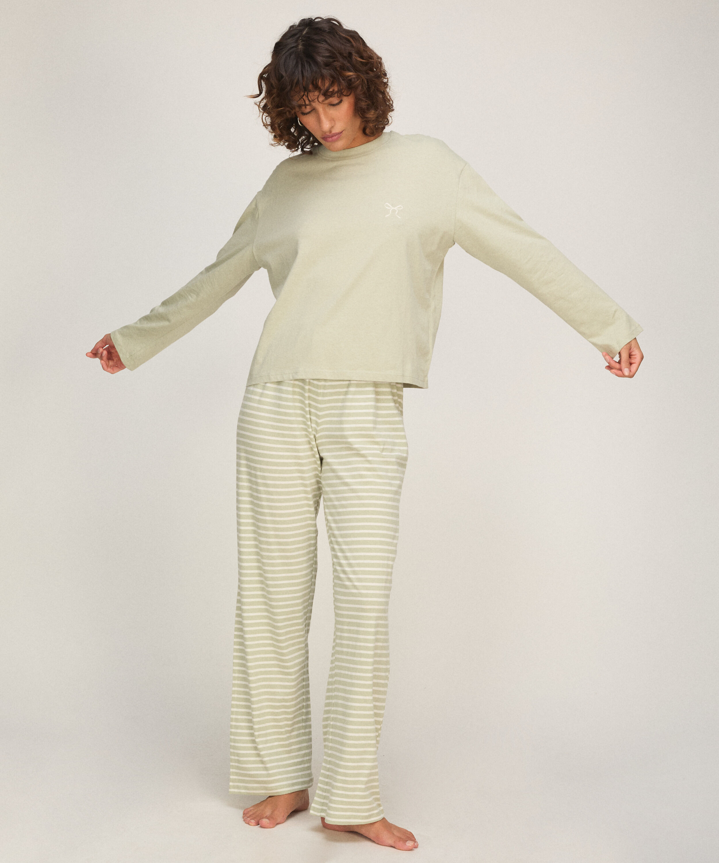 Pyjamaset Cotton Jersey, Green