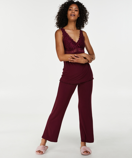 Pyjamaset Modal lace, Red