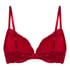 Marine Padded Underwired Push-Up Bra, Red