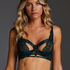 Iggy Half-Padded Underwired Longline Bra, Green