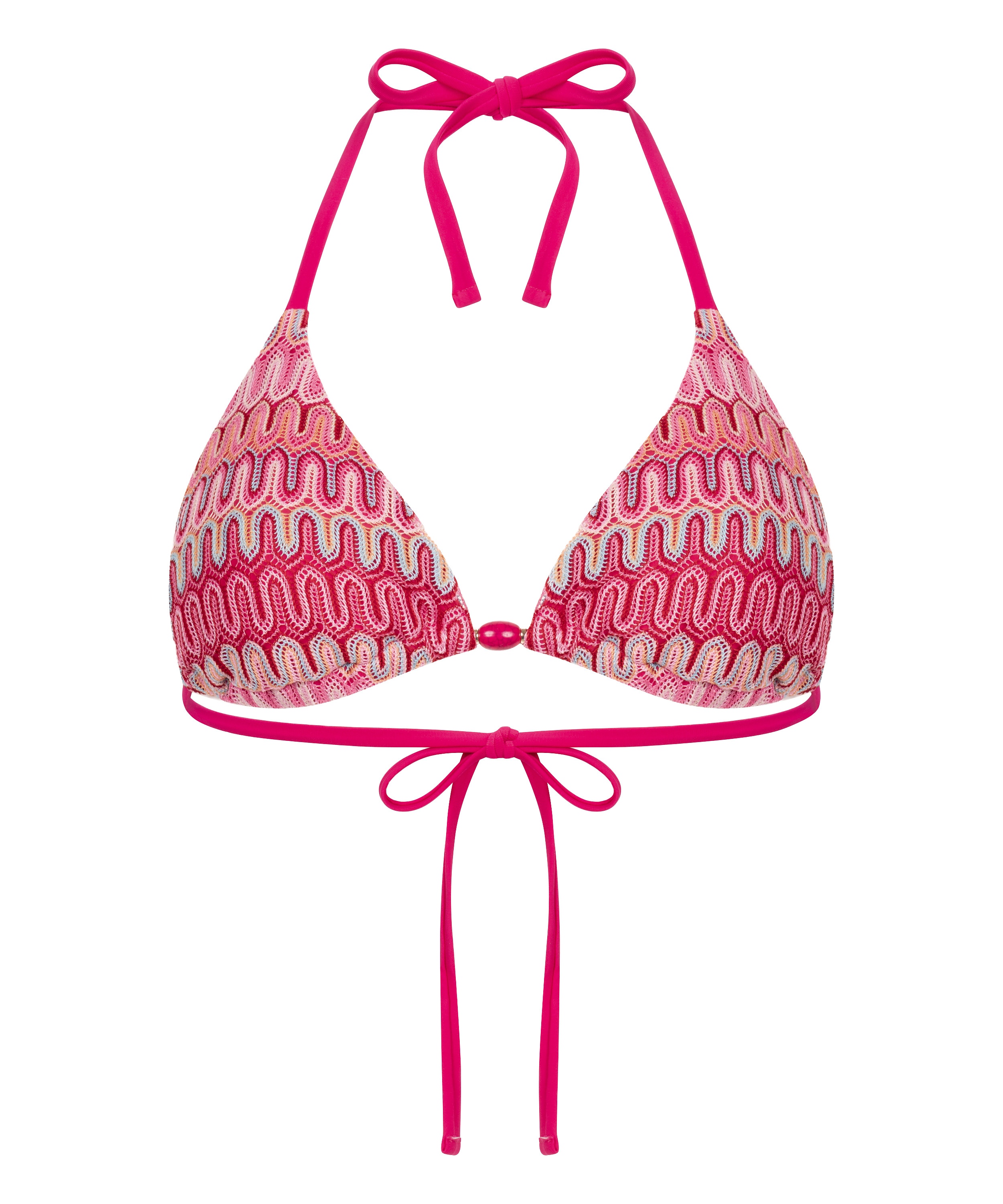 Cali Triangle Bikini Top, Pink, main
