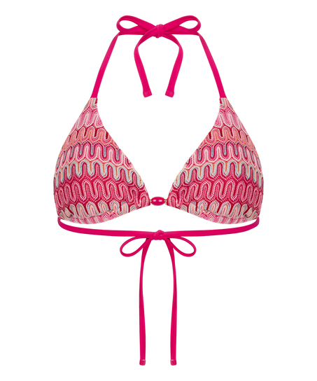 Cali Triangle Bikini Top, Pink