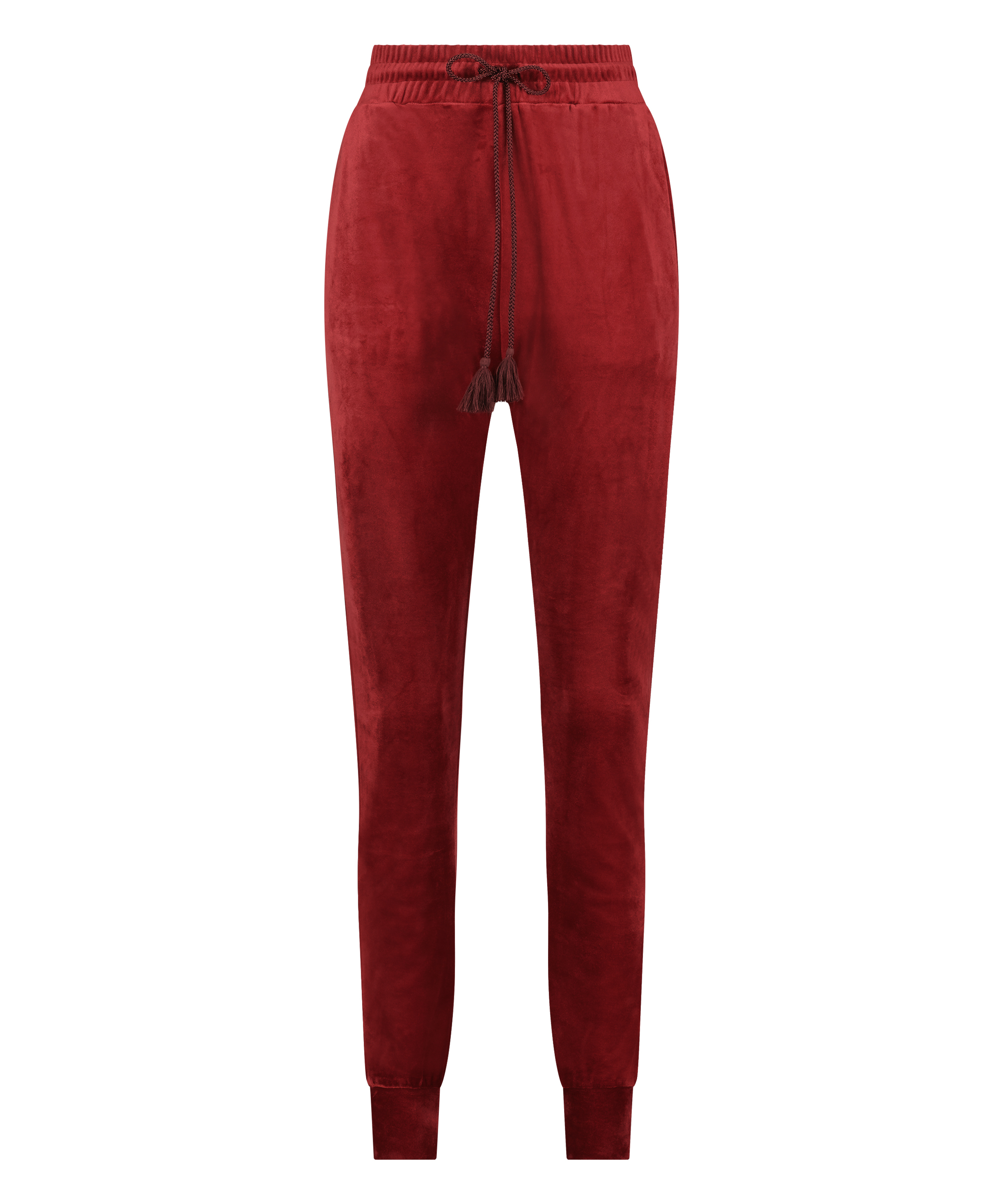 Velours Jogging Pants, Red, main
