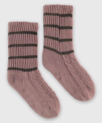 Lurex Knit Socks, Pink