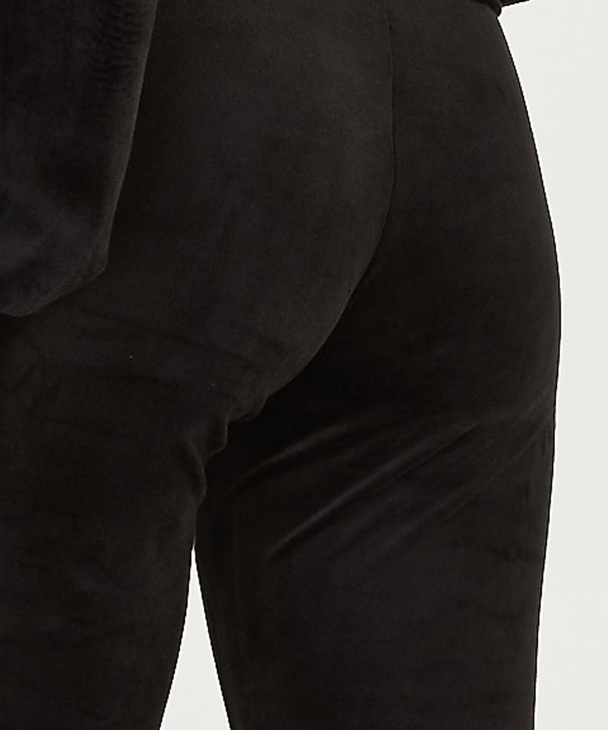 Velour leggings, Black, main