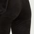 Velour leggings, Black