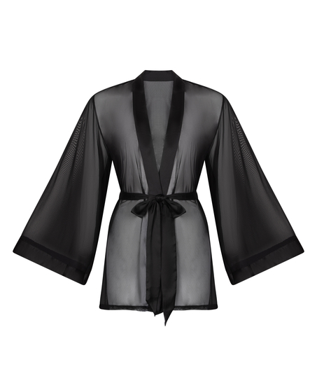Maxime Tulle Kimono, Black