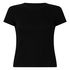 Ribbed Crew Neck Short-Sleeved Pyjama Top, Black