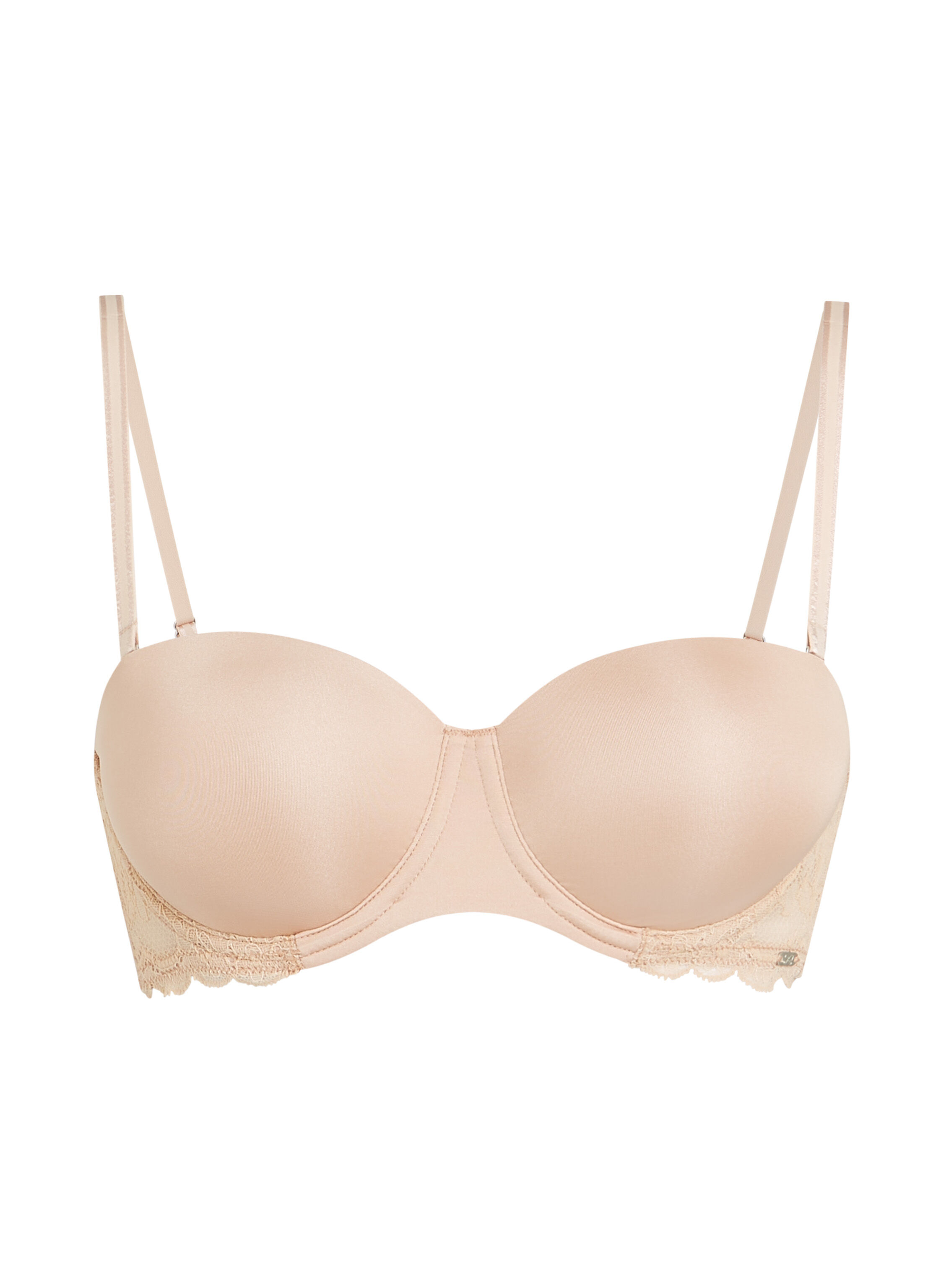 Angie Padded Underwired Strapless Bra, Beige