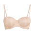Angie Padded Underwired Strapless Bra, Beige