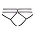 Effie open crotch knickers, Black