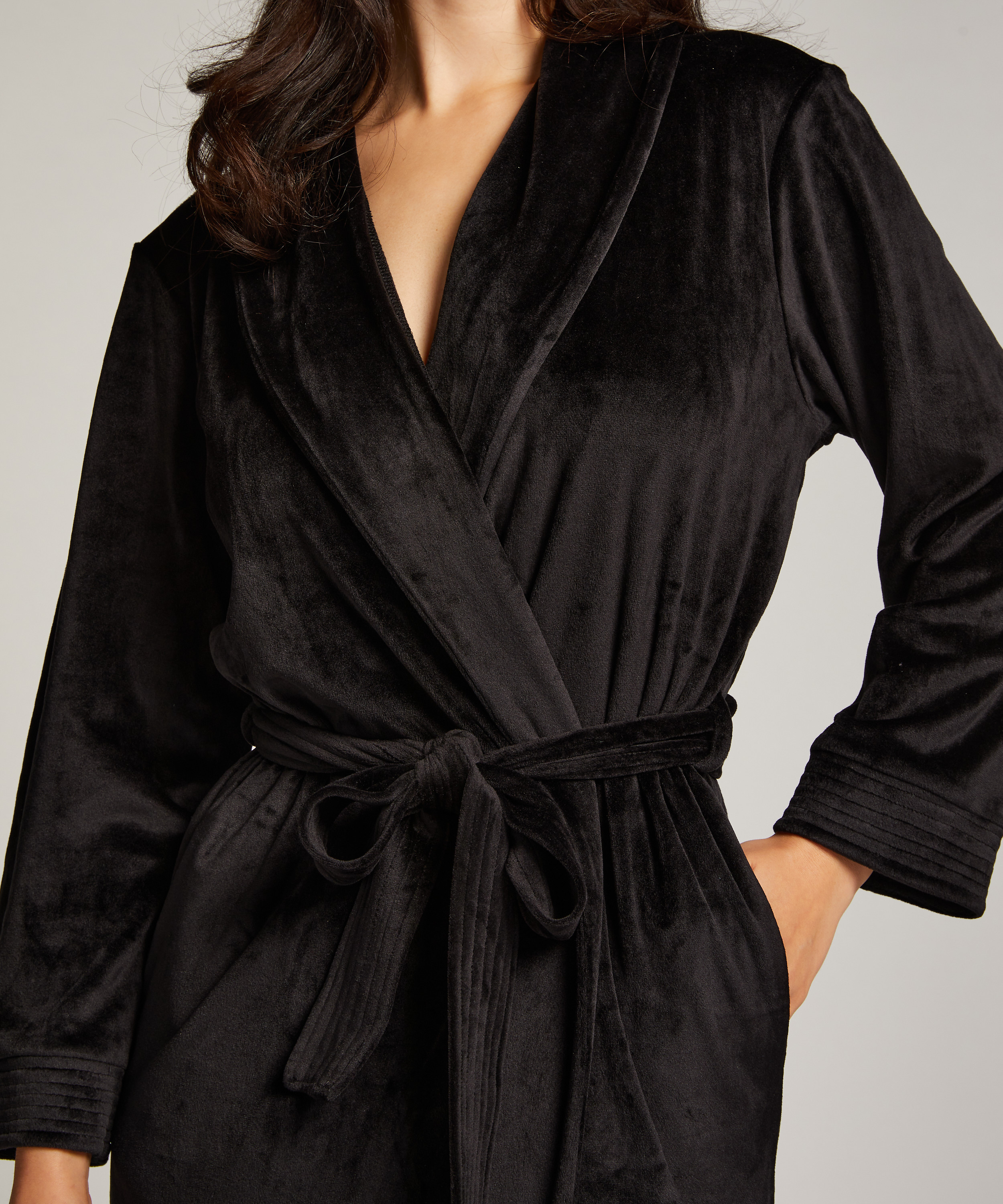 Bathrobe, Black, main