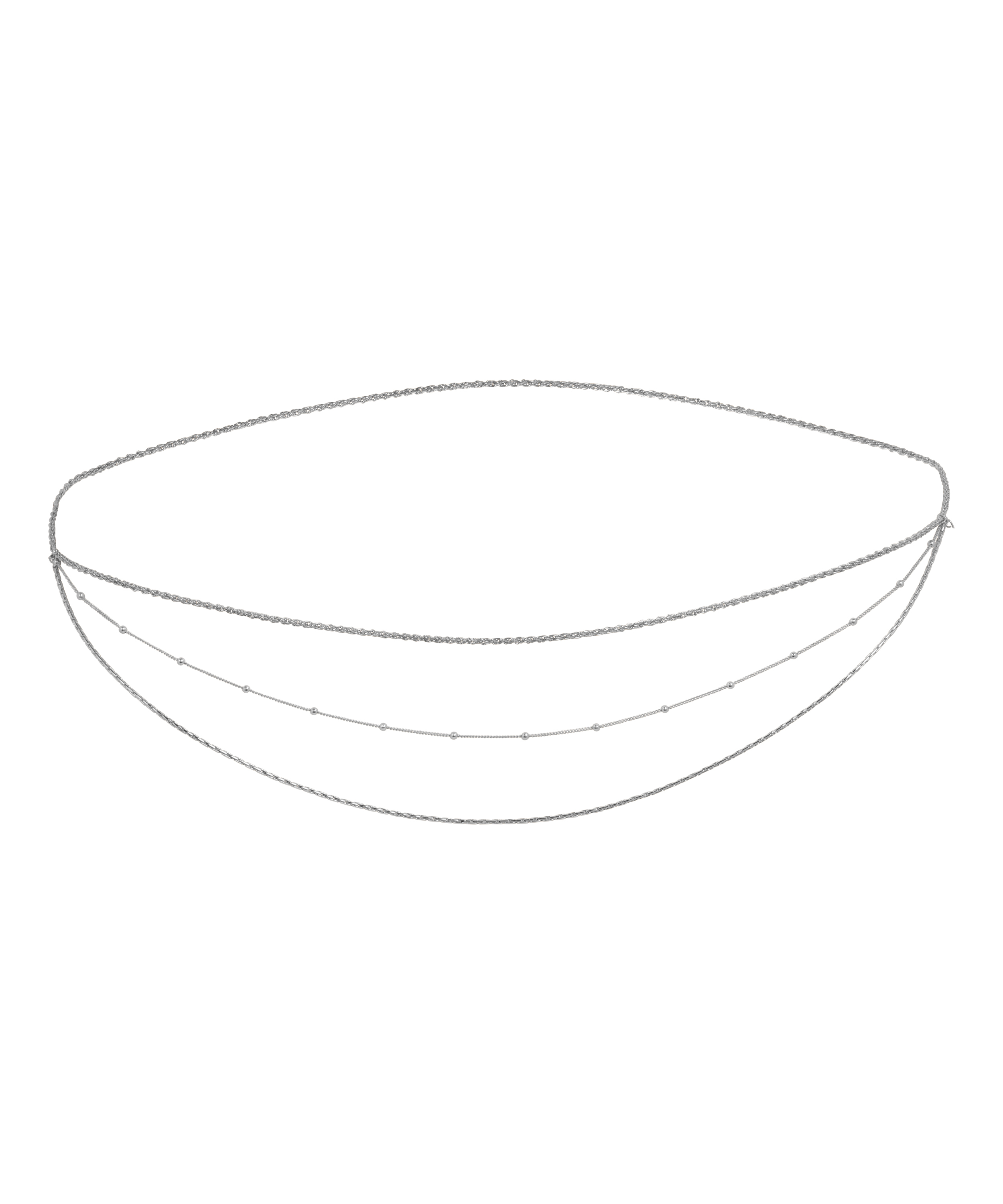 Pearl Hip Chain, Grey, main