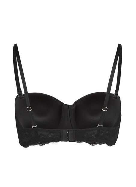 Angie Padded Underwired Strapless Bra, Black